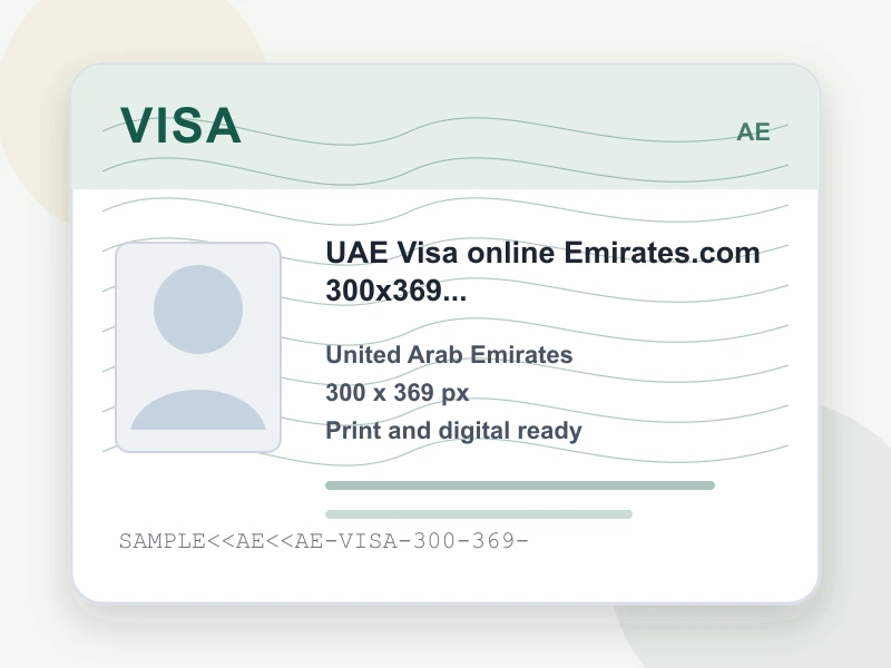 UAE Visa online Emirates.com photo document illustration
