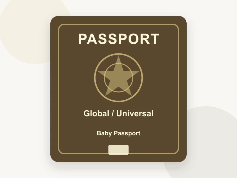 Baby Passport document illustration