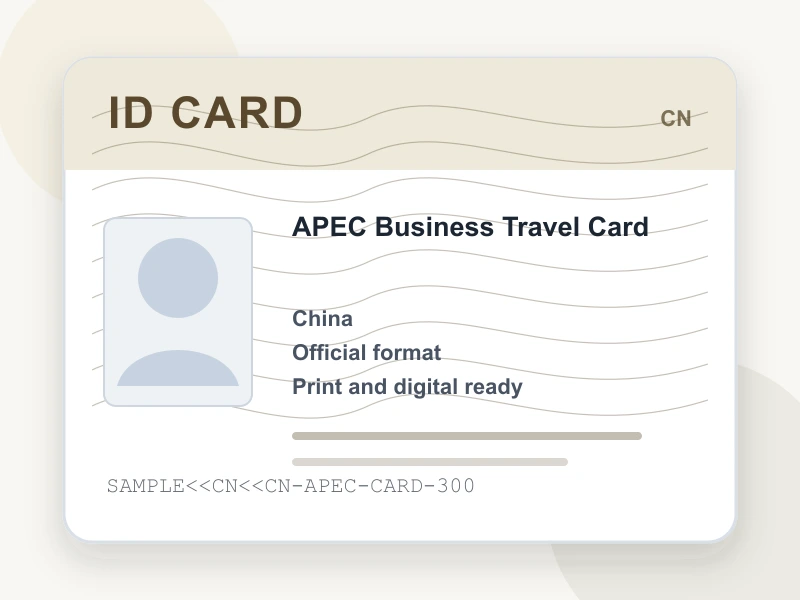 APEC Business Travel Card document illustration