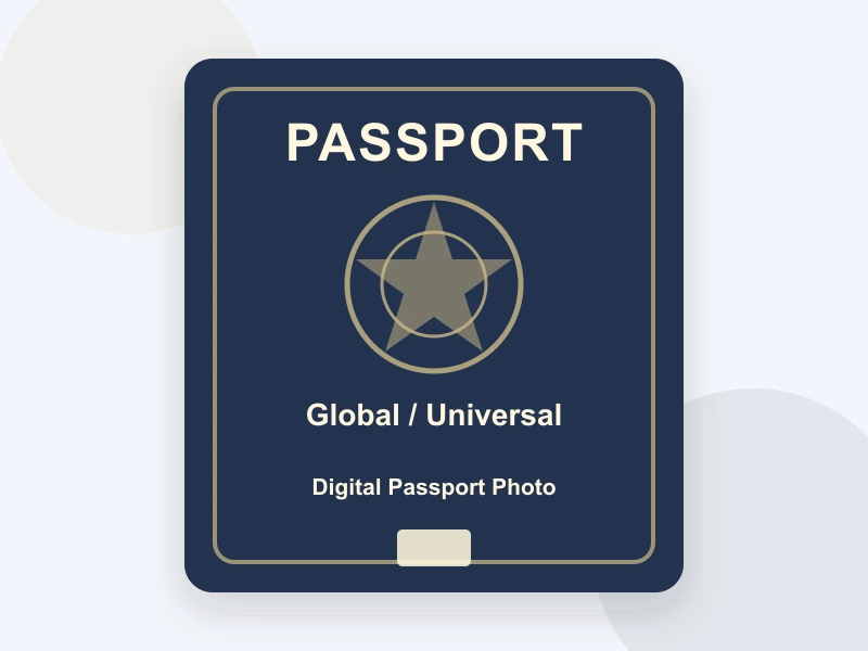 Digital Passport Photo document illustration