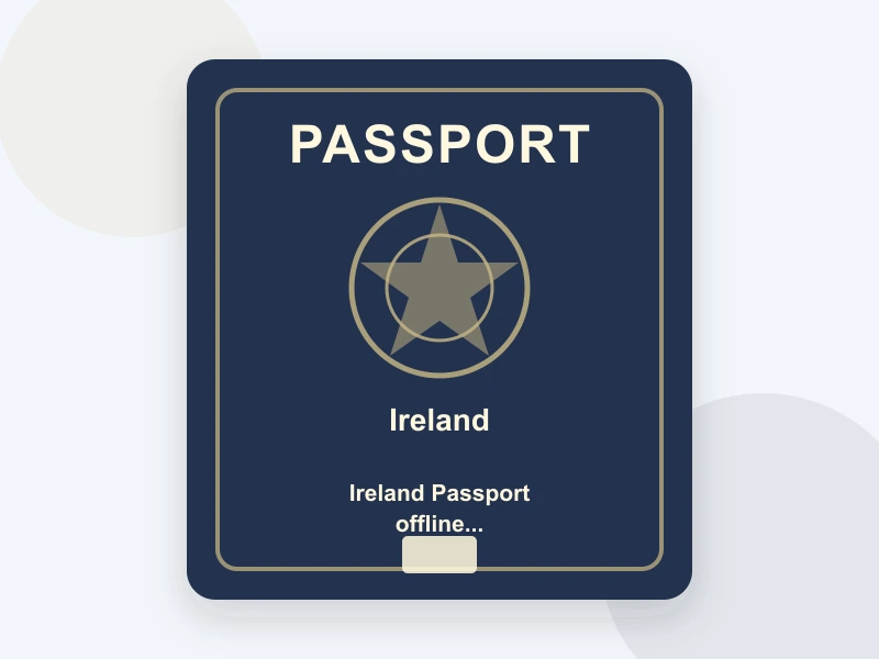 Ireland Passport offline 35x45 mm (3.5x4.5 cm) document illustration