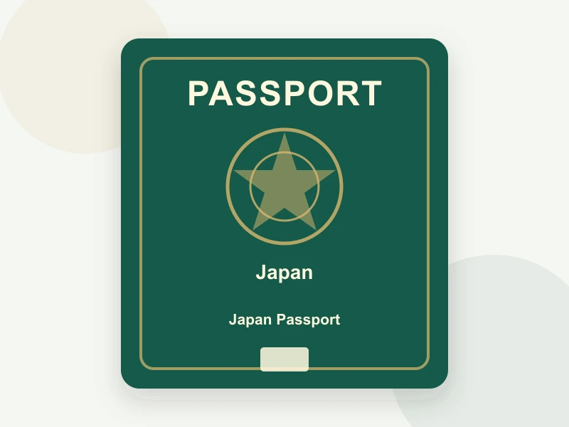 Japan Passport document illustration