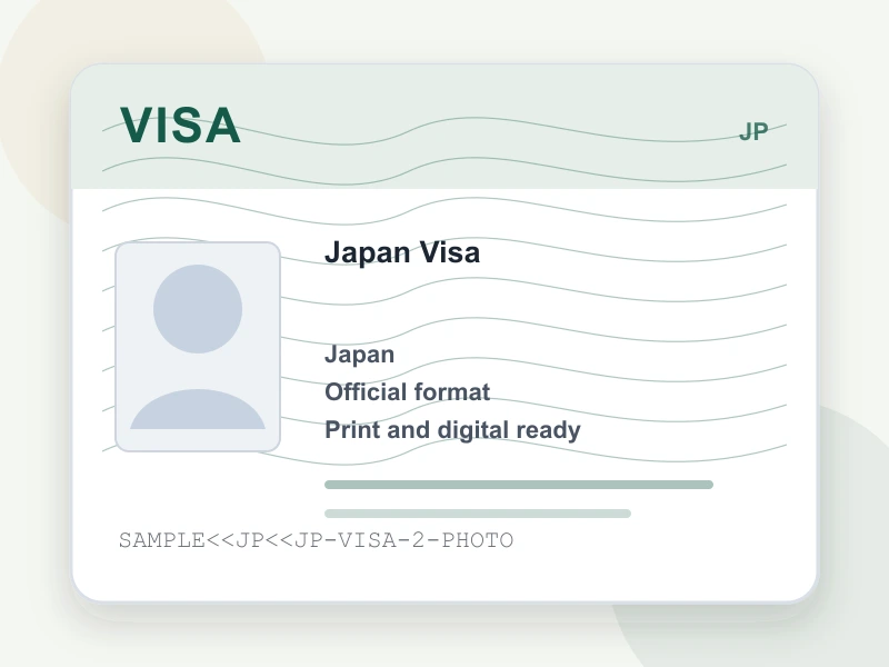Japan Visa document illustration