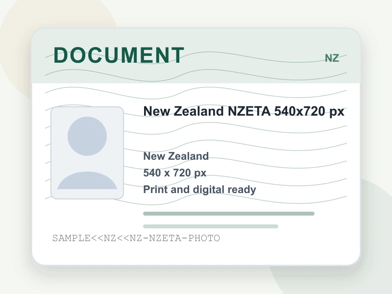 New Zealand NZETA 540x720 px document illustration