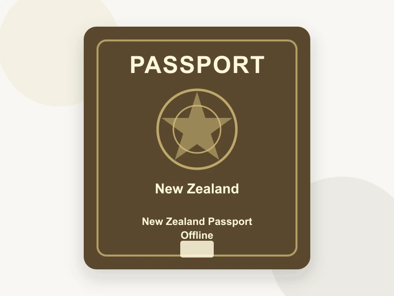 New Zealand Passport Offline document illustration