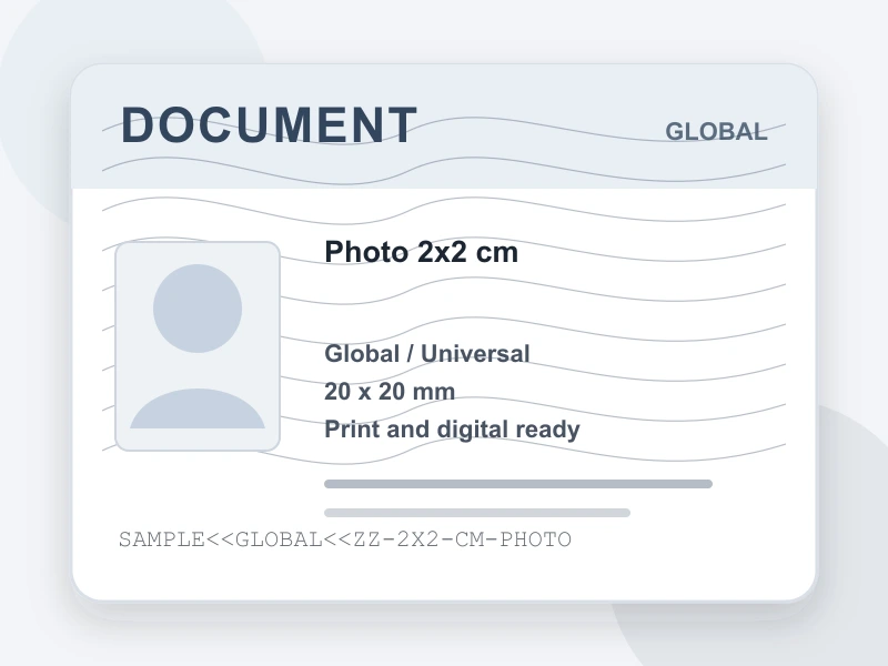 Photo 2x2 cm document illustration