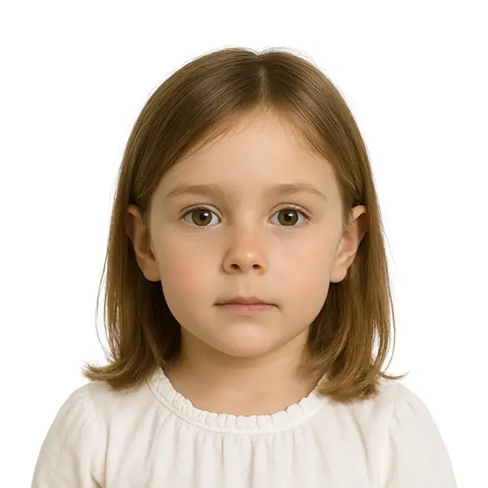 Accepted baby passport photo example 1