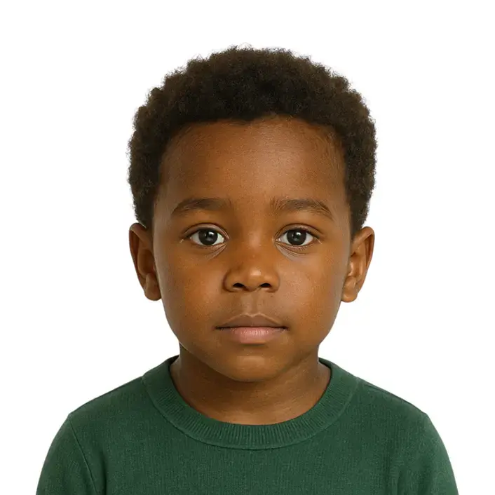 Accepted baby passport photo example 3