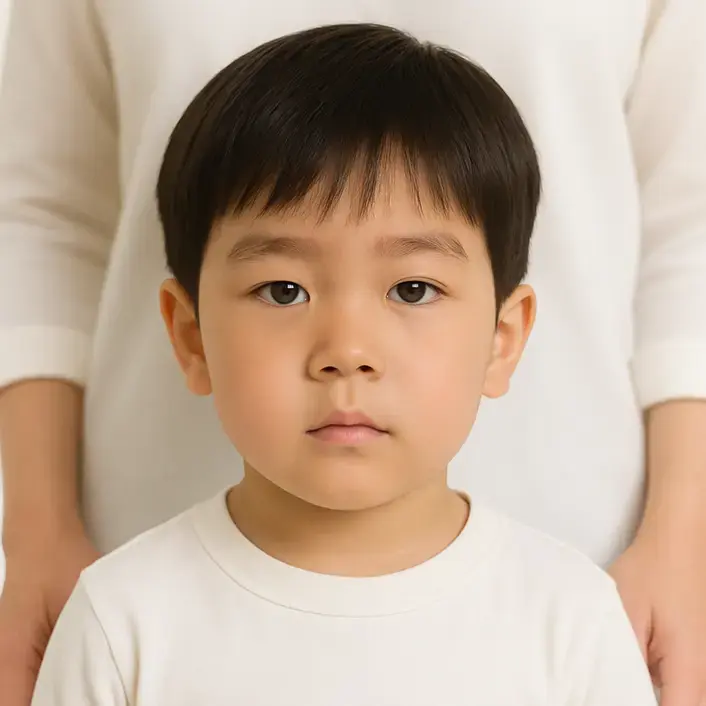 Rejected baby passport photo example 1