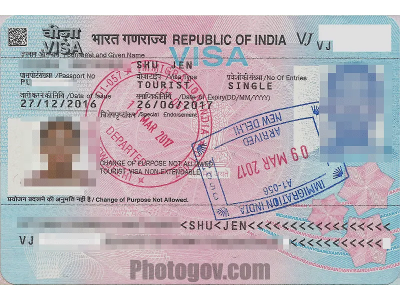 India Visa (2x2 inch, 51x51mm) India Visa (2x2 inch, 51x51mm) mockup